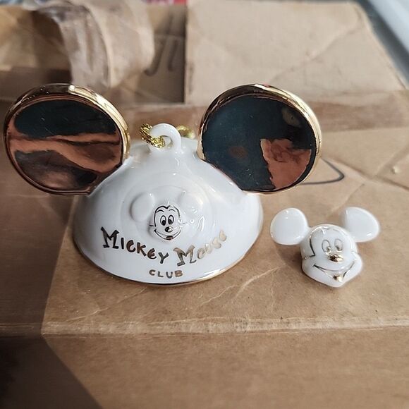 LENOX Disney MICKEY MOUSE CLUB PIN & ORNAMENT 50th Anniversary Set #402532 - Picture 1 of 6